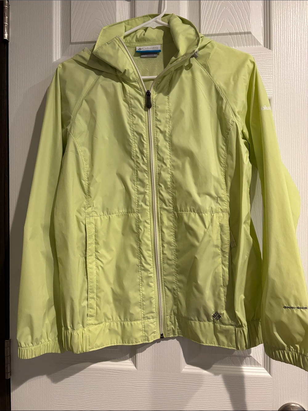Columbia Lime Green Kids' Hooded Rain Jacket